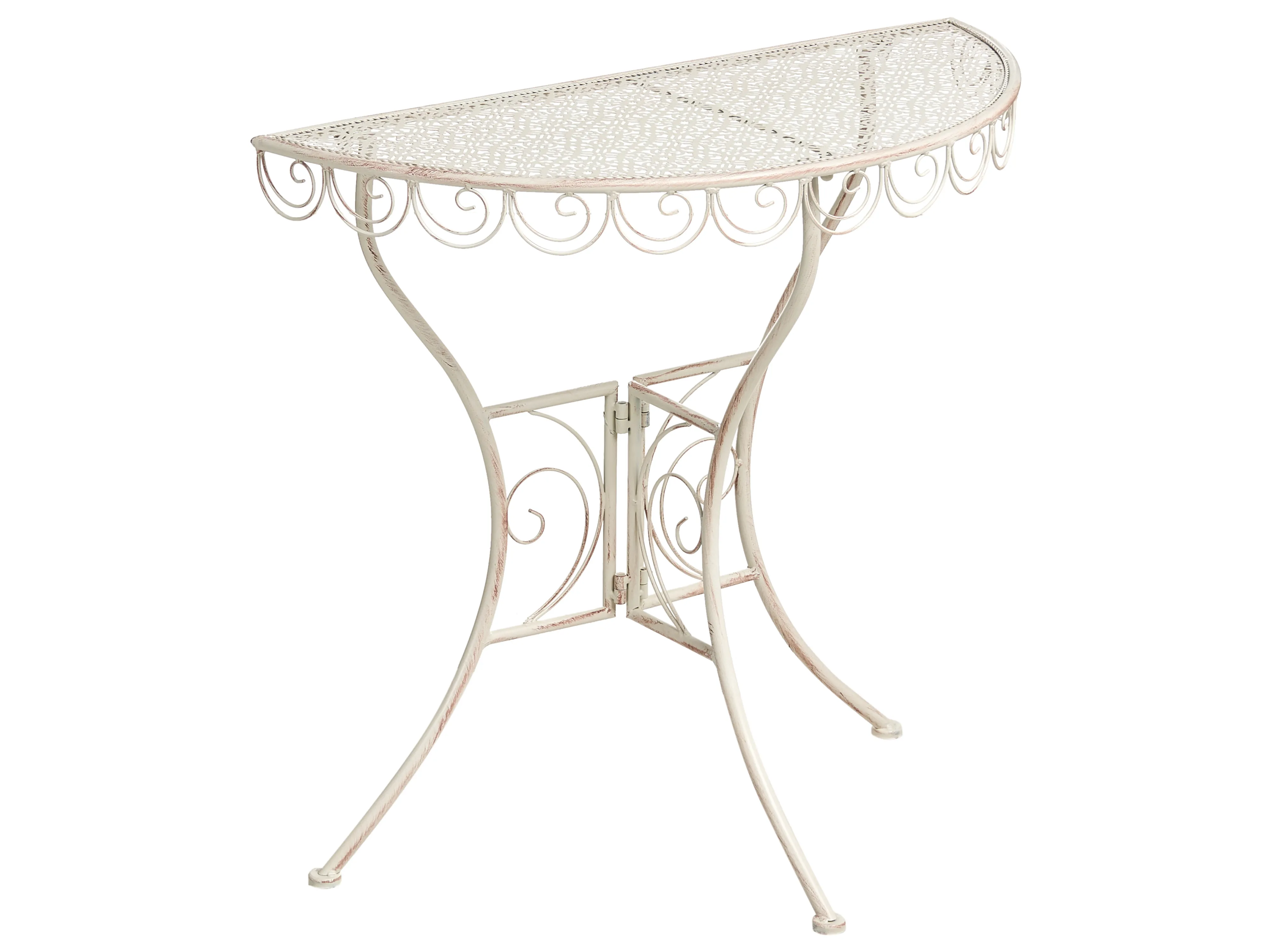 Bistro Set Folding JUINA Metal Light Beige