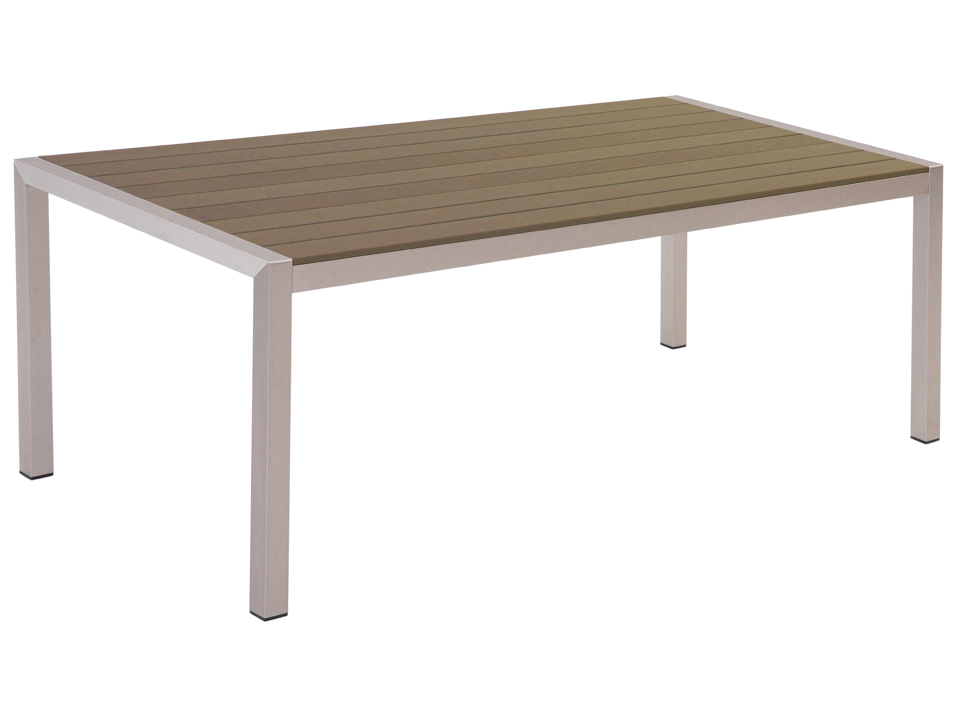 Garden Dining Set 6 Seater VERNIO Brown