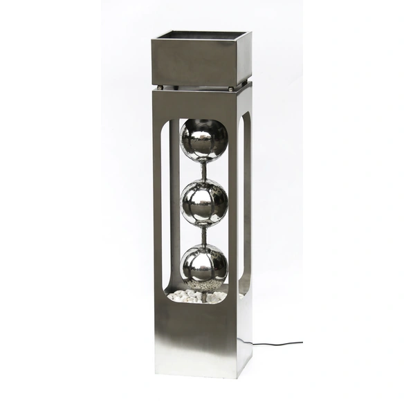 Pflanzsäule, Edelstahl, BxHxL: 25 x 100 x 25 cm