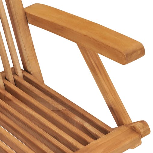 NNEVL Folding Garden Chairs 4 pcs Solid Wood Teak