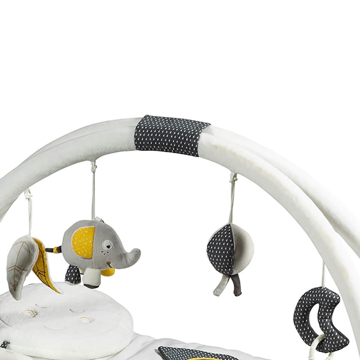 BABYFAN - Tapis d'éveil avec arches en velours blanc