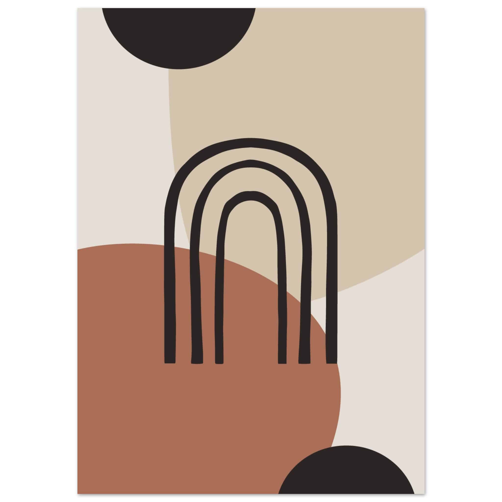 Artfulprints Poster Boho - Natural arches  - 50x70 cm - Terracotta