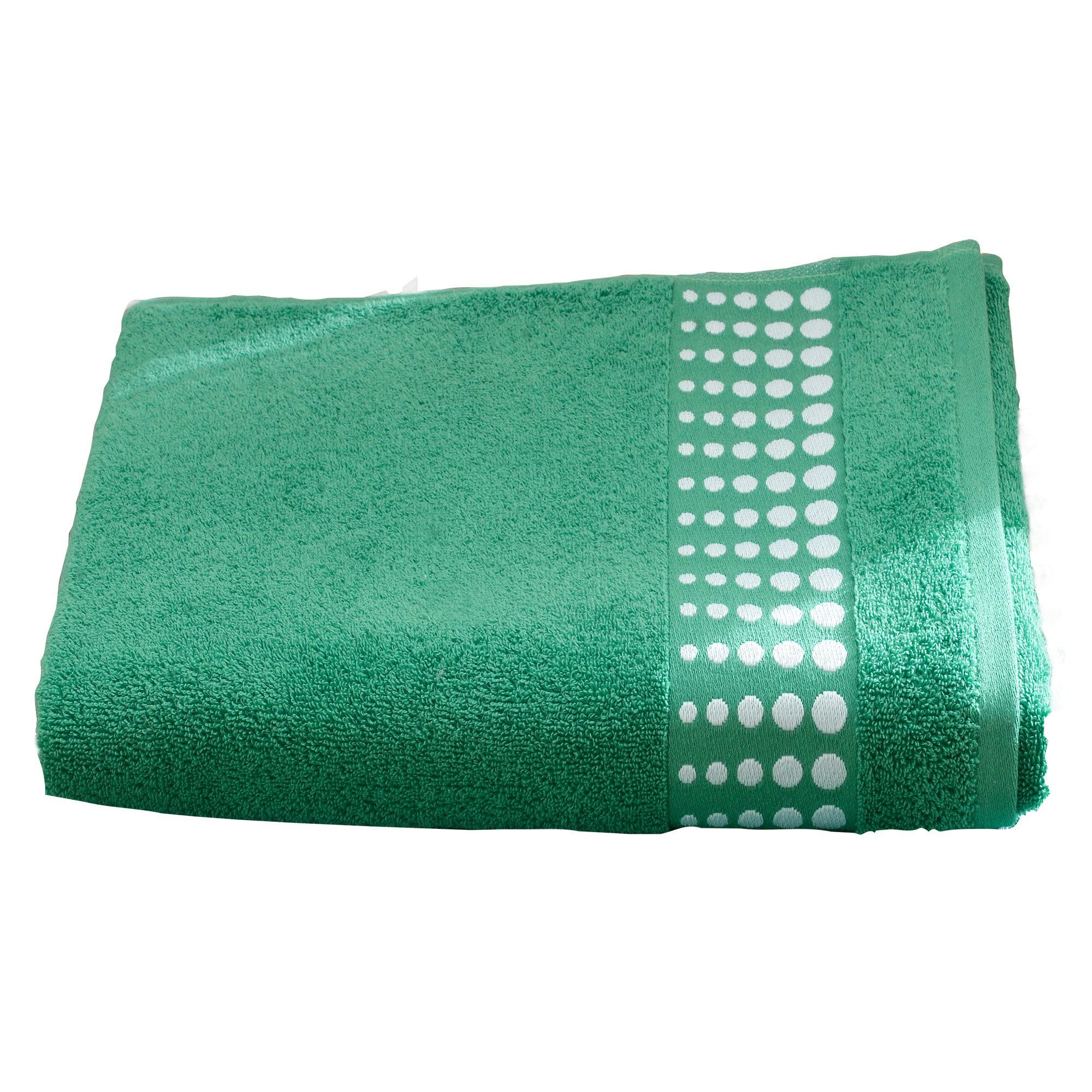 POISMINI - Serviette de toilette 50x90 vert en coton 450 g/m²