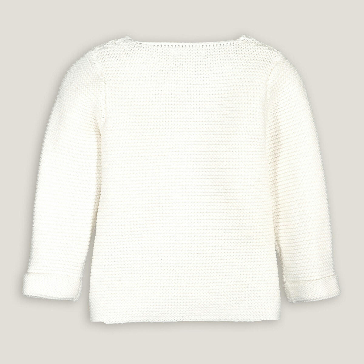 Gilet tricot point mousse coton bio