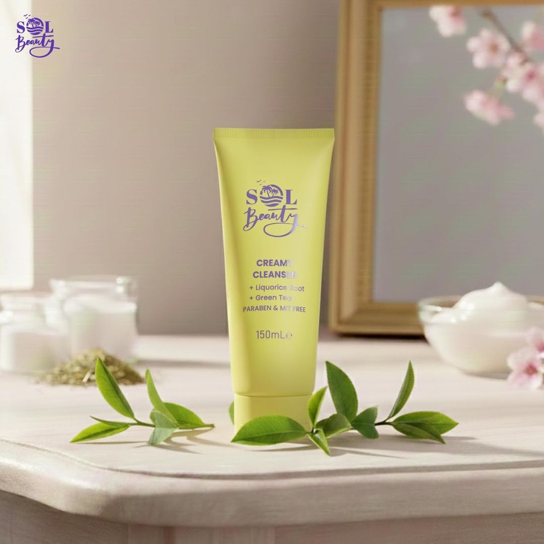 SOL Beauty Creamy Face Cleanser Gentle Wash Hydrating Facial Deep Cleansing 150ml