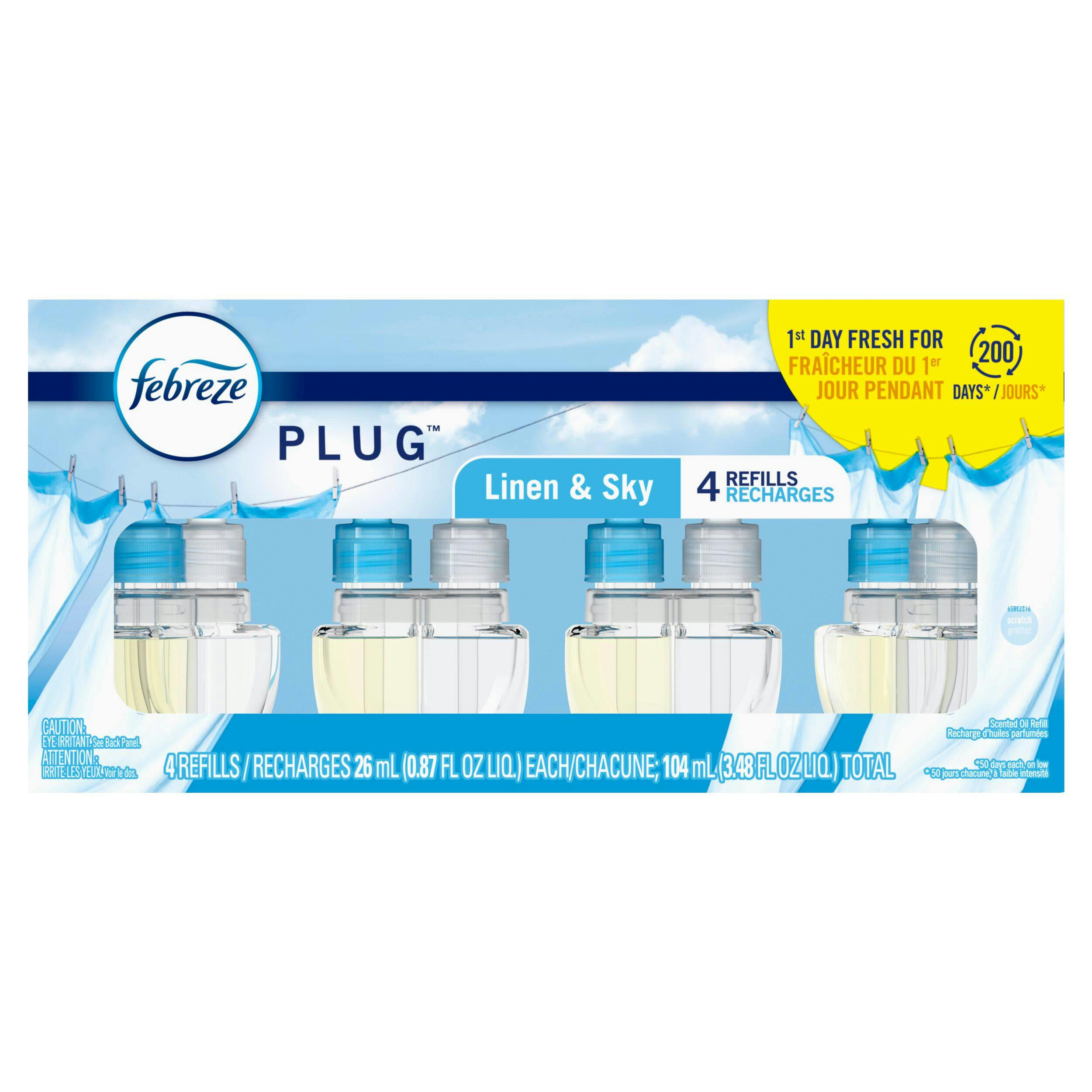 Febreze Plug Scented Oil Refills, 4-pk