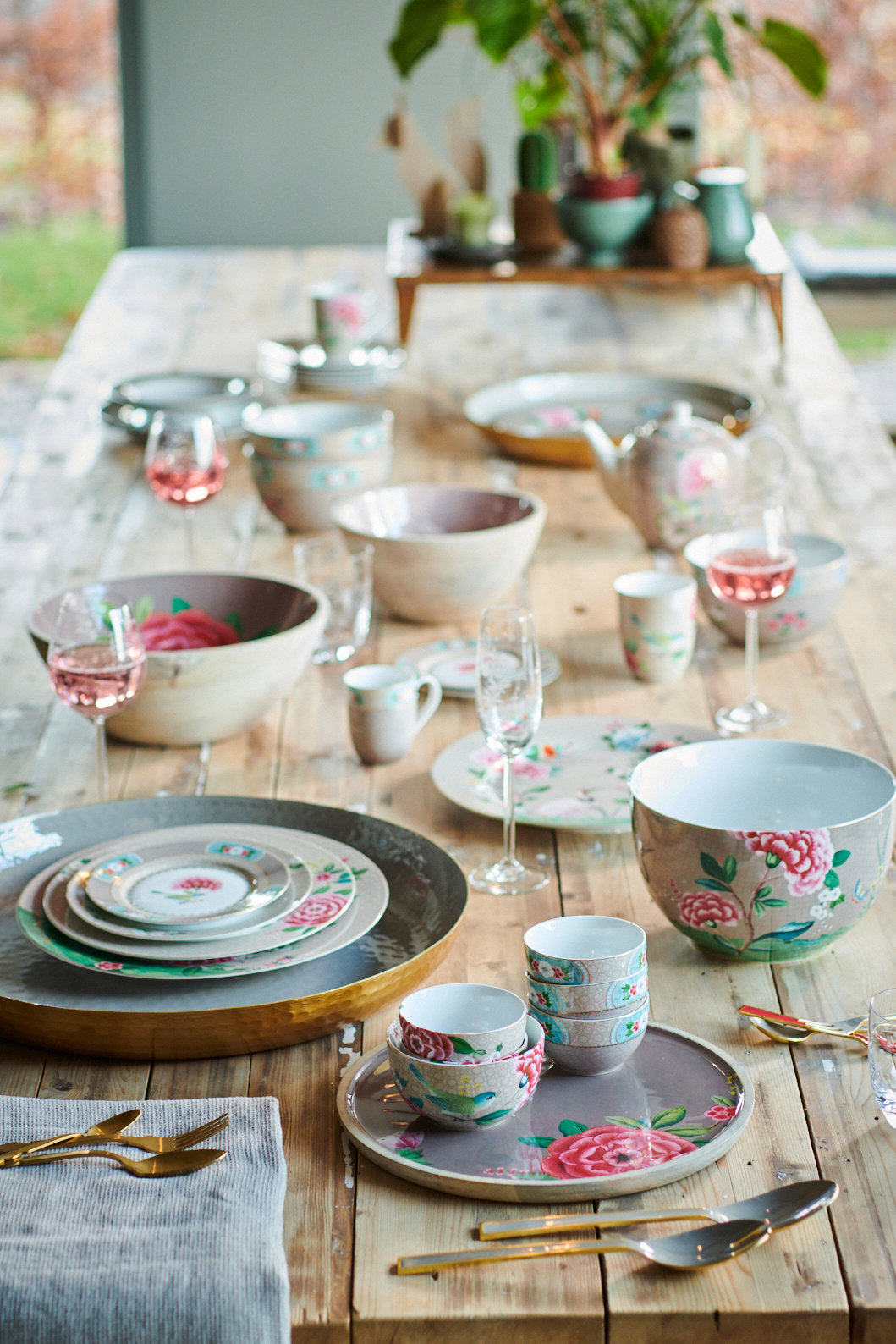 Pip Studio - Blushing Birds Borden - Servies set van 6 - 21cm