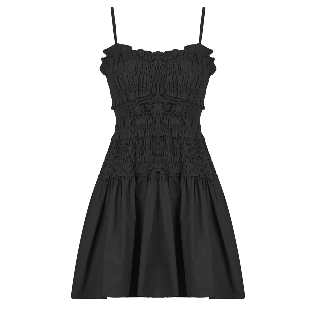 MICHAEL Michael Kors - POPLIN SMOCKED MINI DRESS - Black