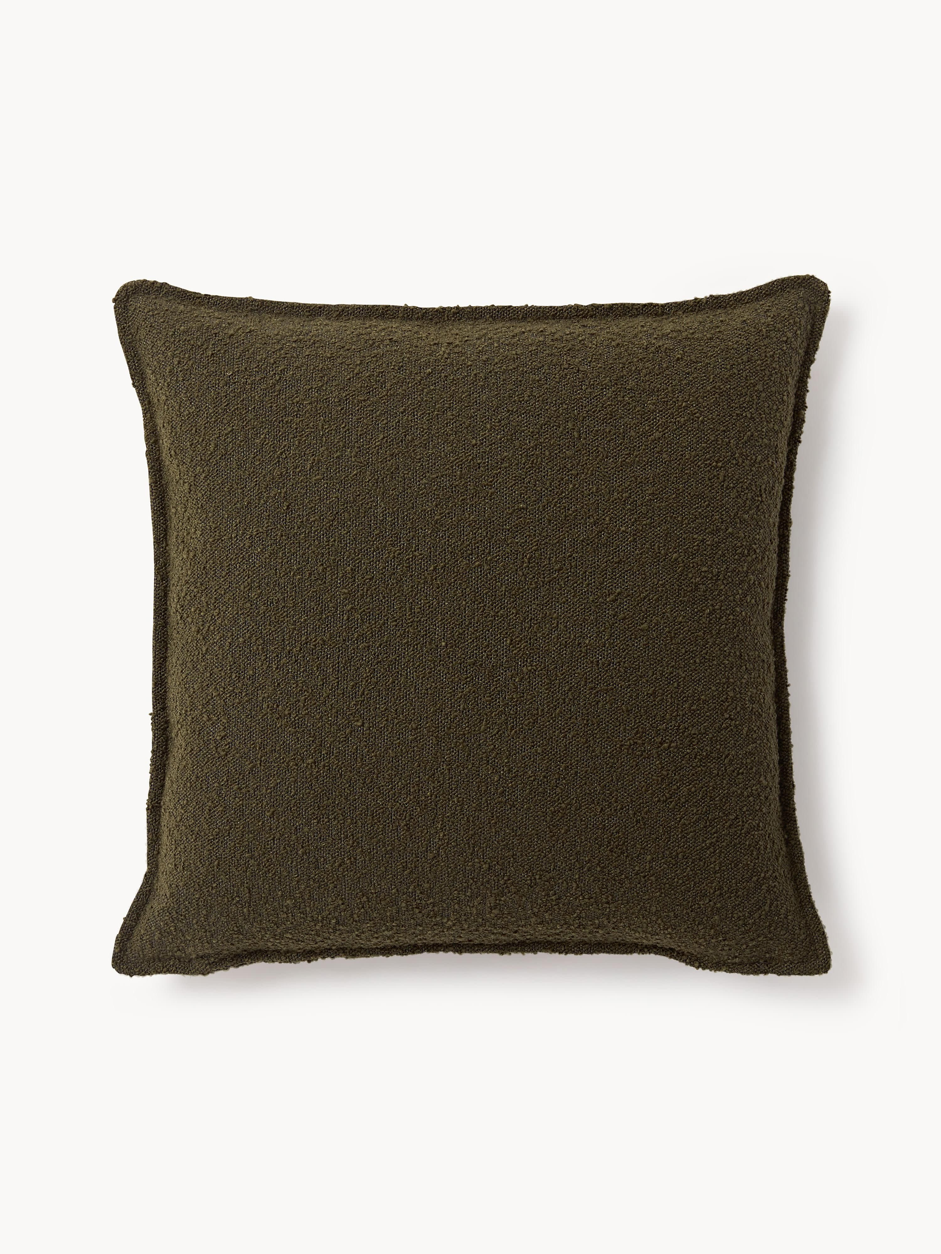 Großes Bouclé-Sofa-Kissen Lennon, 60 x 60 cm