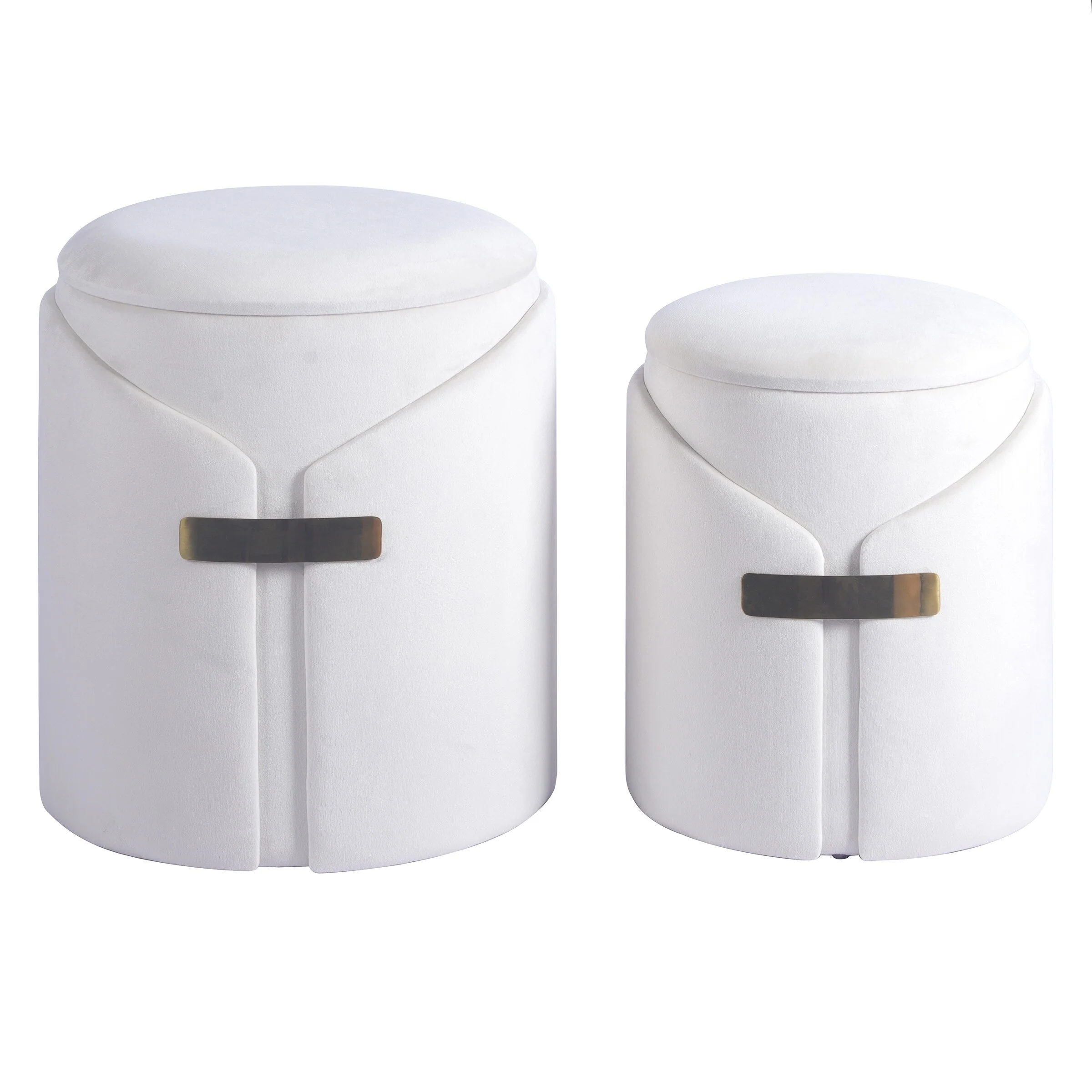 Harp & Finial Set of 2 Nalo Nesting Ottomans