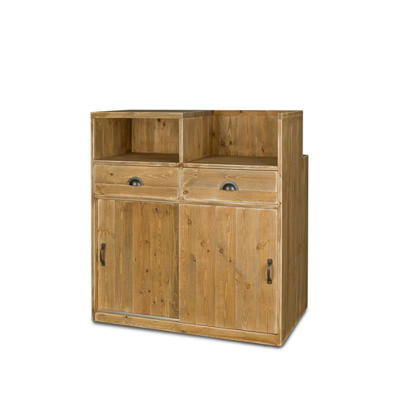- Comptoir de caisse 2 portes 2 tiroirs bois massif
