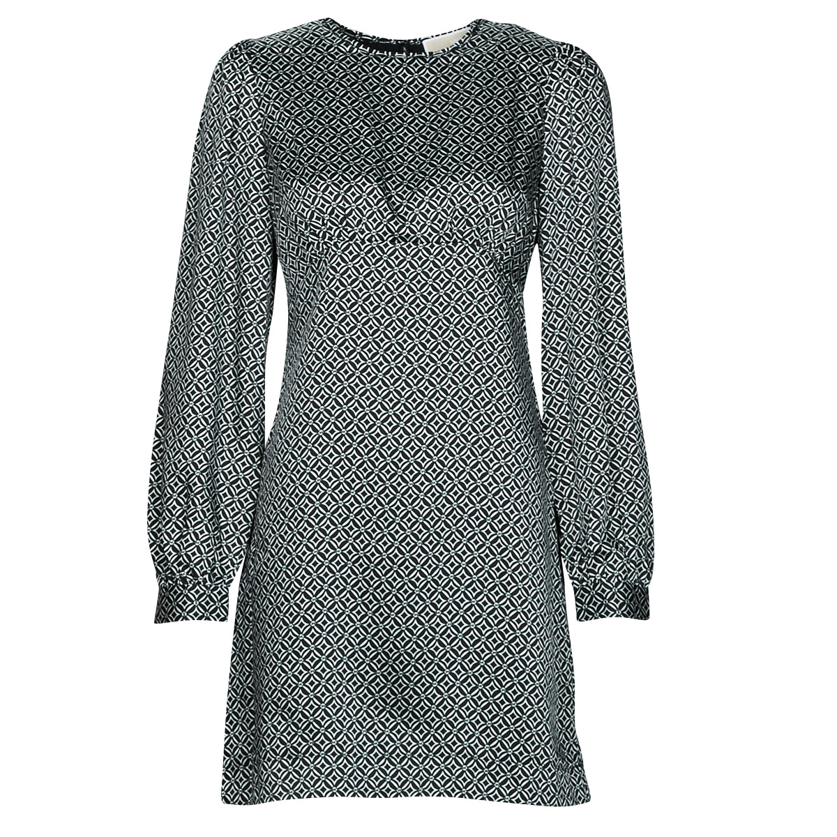 MICHAEL Michael Kors - MK LOGO TIE HT MINI DRESS - Black / Beige