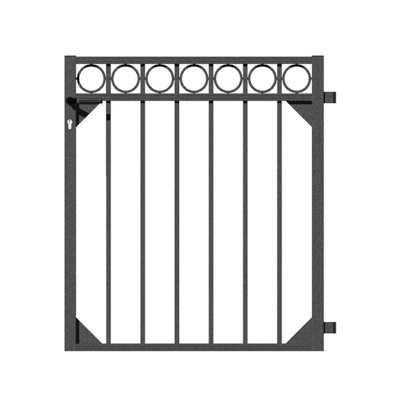 Gartentor »Circle«, einflügelig, Breite: 96,5 cm, Aluminium