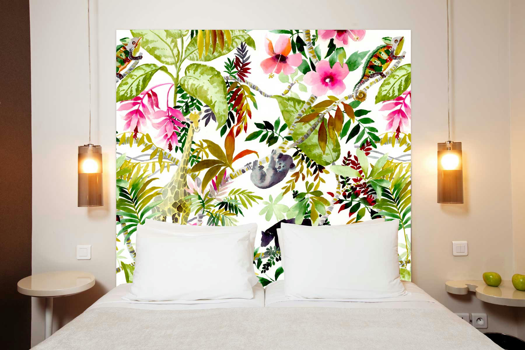 JUNGLE - Tête de lit tissu sans support en bois 160*140 cm