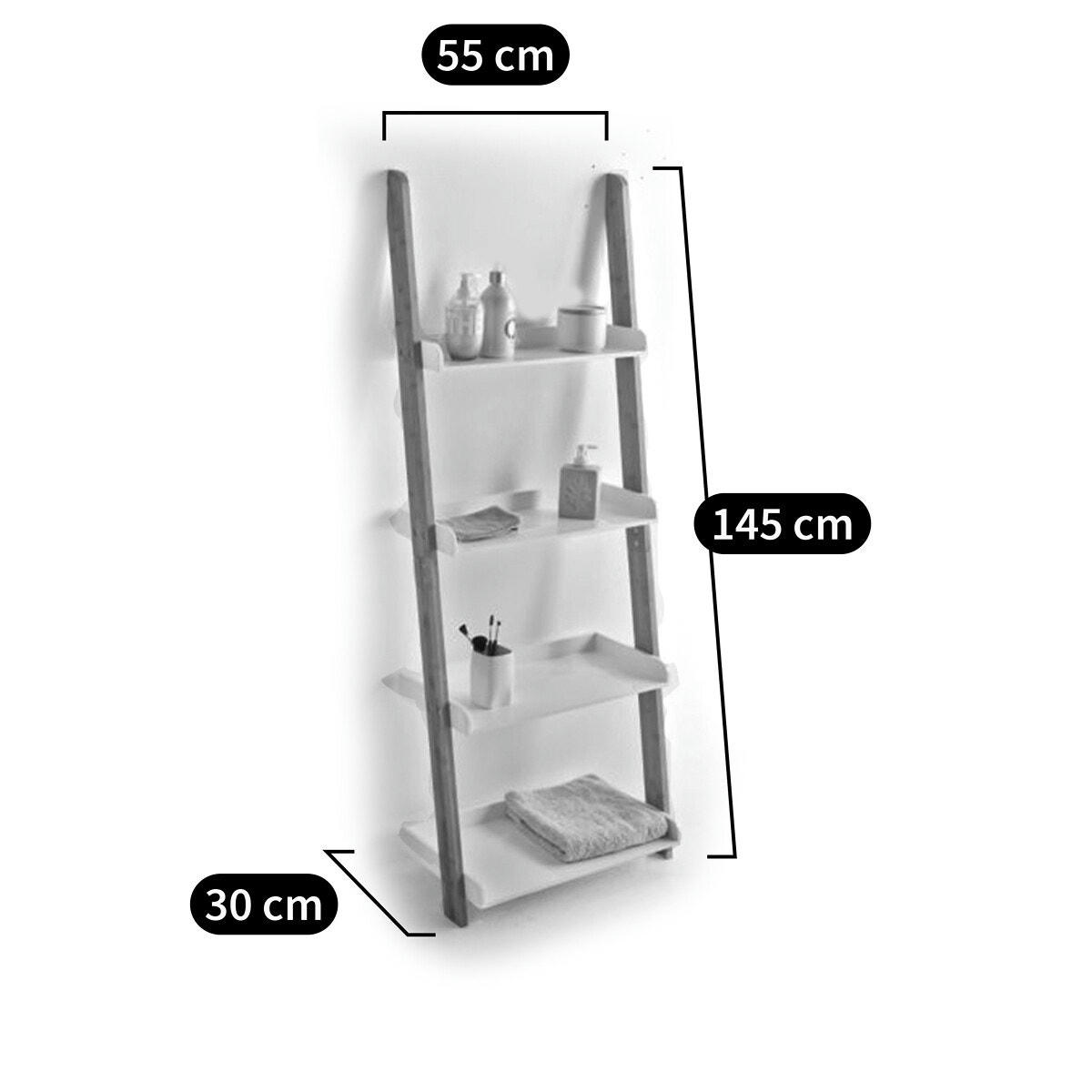 Echelle salle de bain, 4 étagères, LINDUS