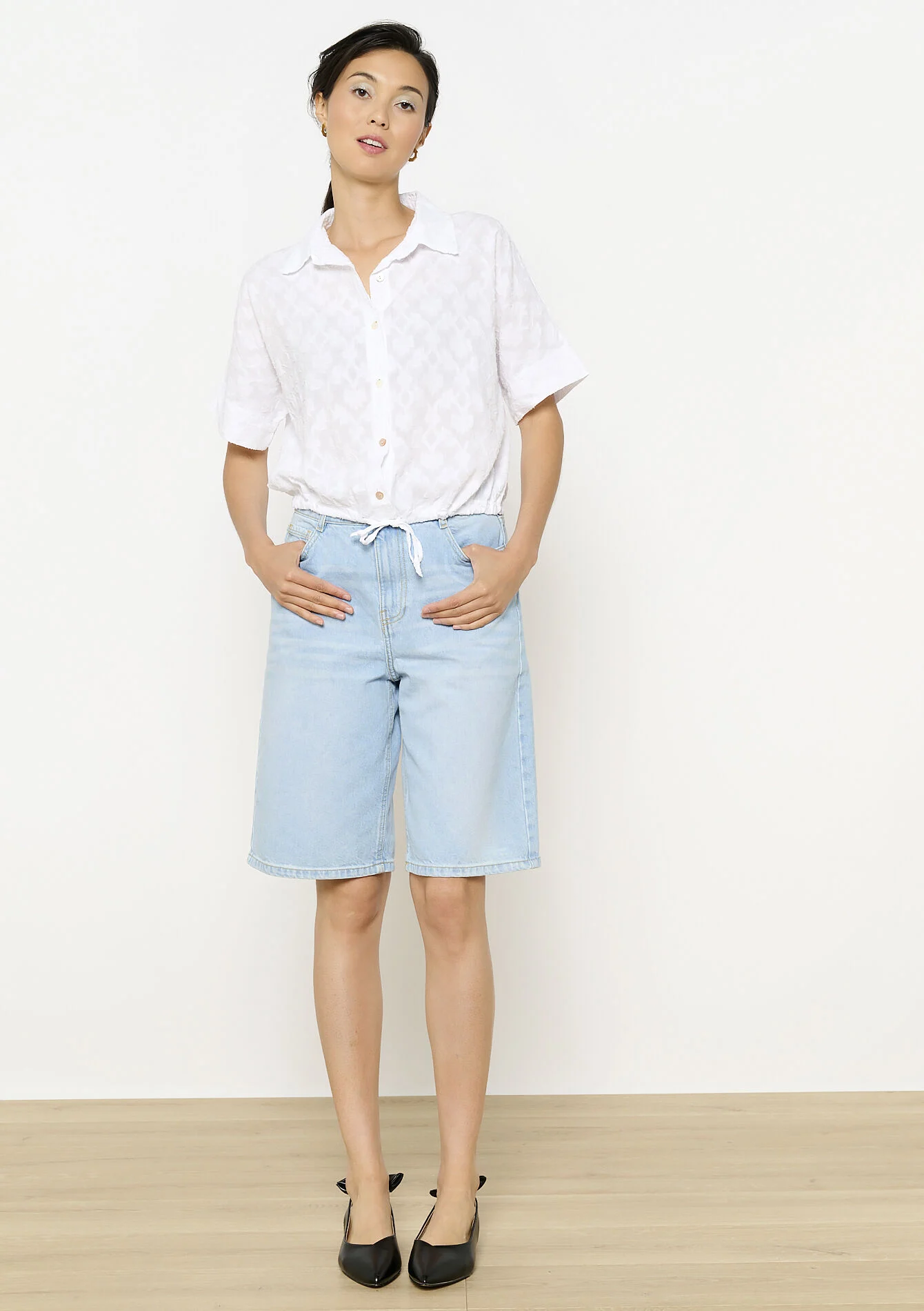 Blouse met strikdetail