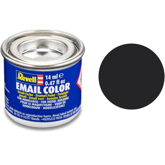Revell Tar Black Matte Enamel Paint 14ml (06)