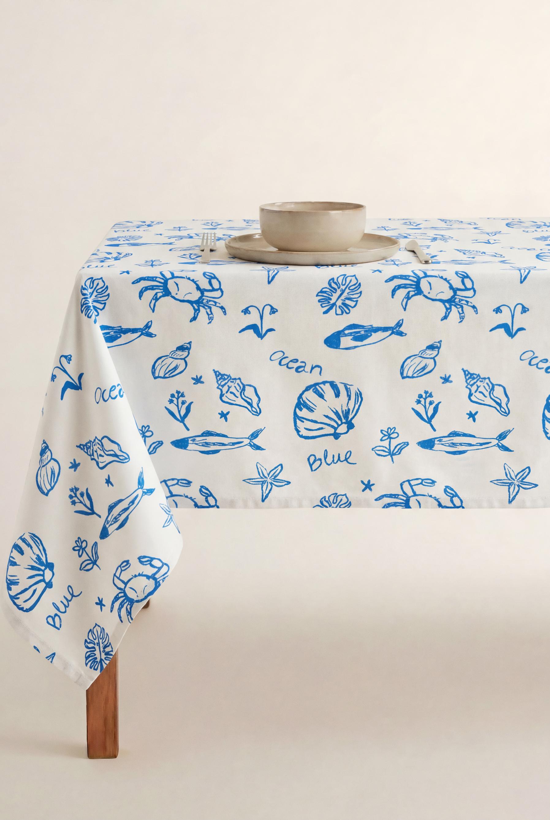 Mantel water repellent estampado 140 x 240 cm