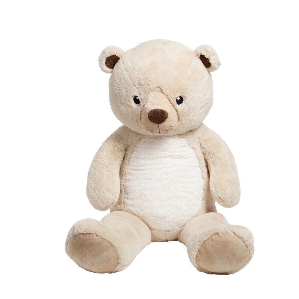 Peluche ours polyester 100x40x30cm beige