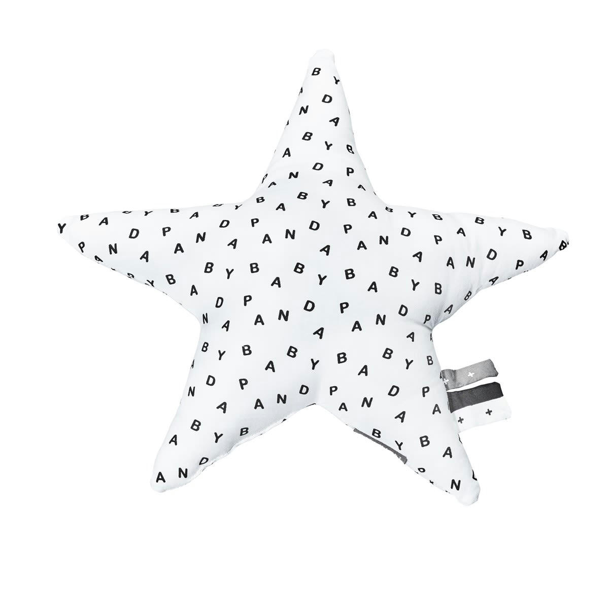 CHAO CHAO - Coussin étoile 30x8cm en coton blanc