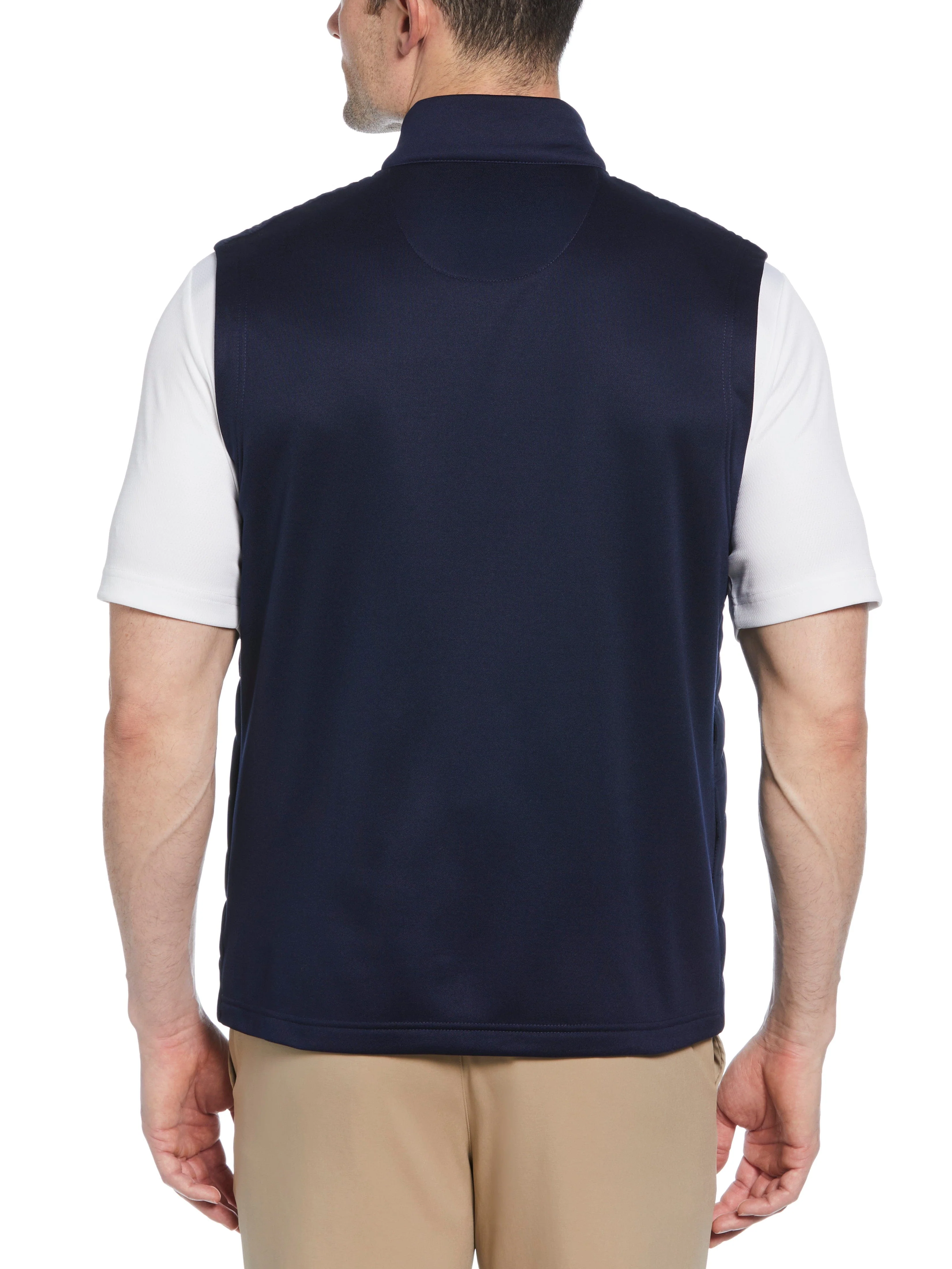 Mens Quilted Puffer Full Zip Golf Vest