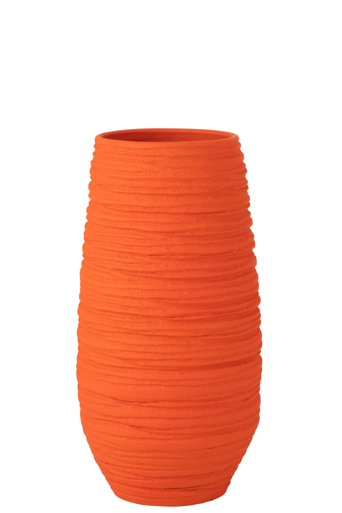 J-Line vaas Fiesta - keramiek - oranje - extra large - Ø 25 cm