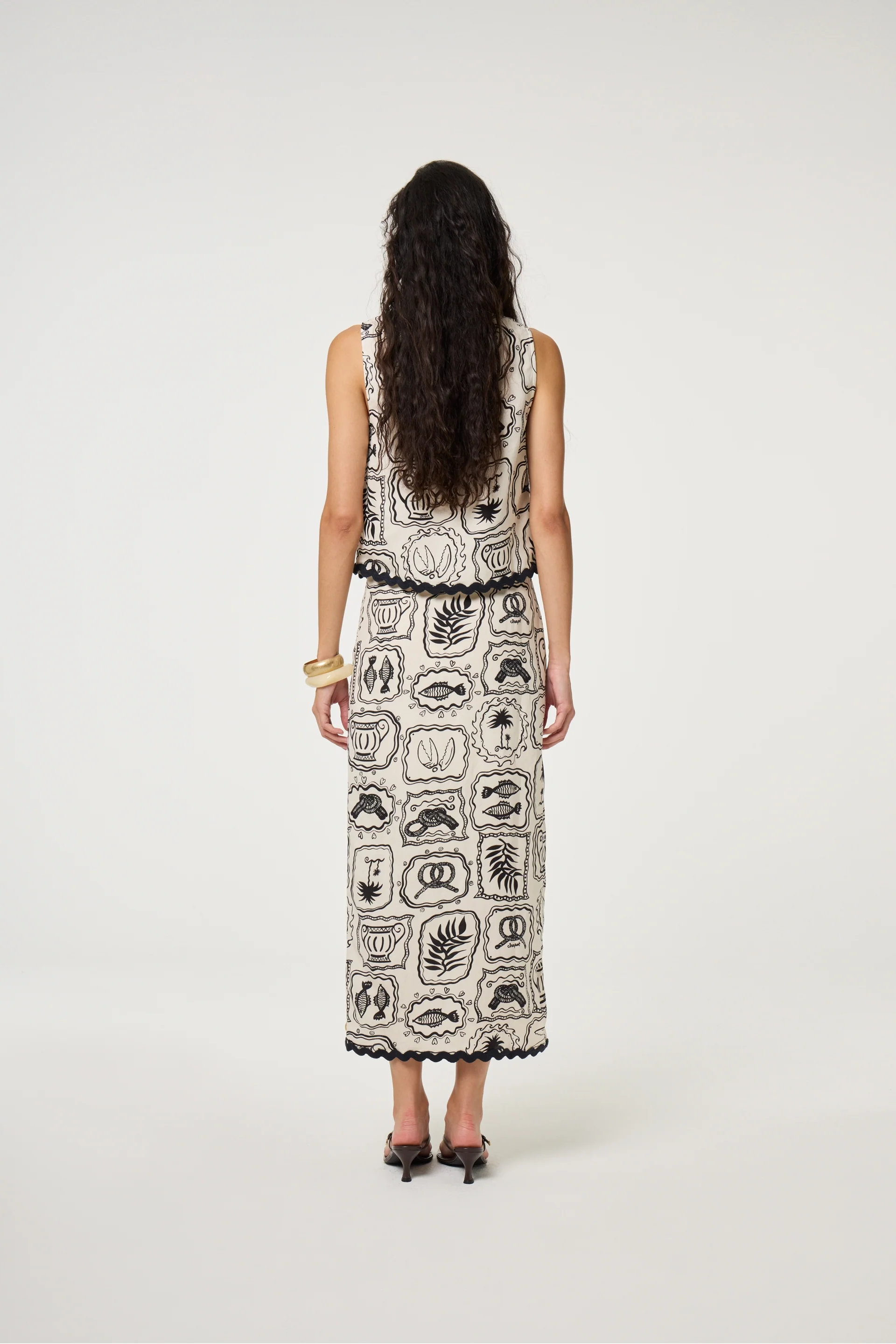 Tila Skirt | Cosy White/Black