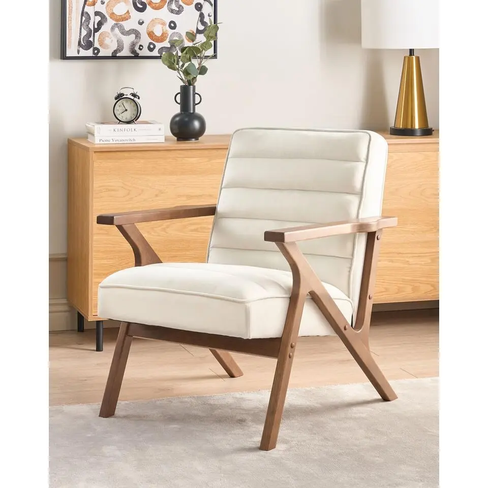 KISA - Fauteuil - Wit - Fluweel