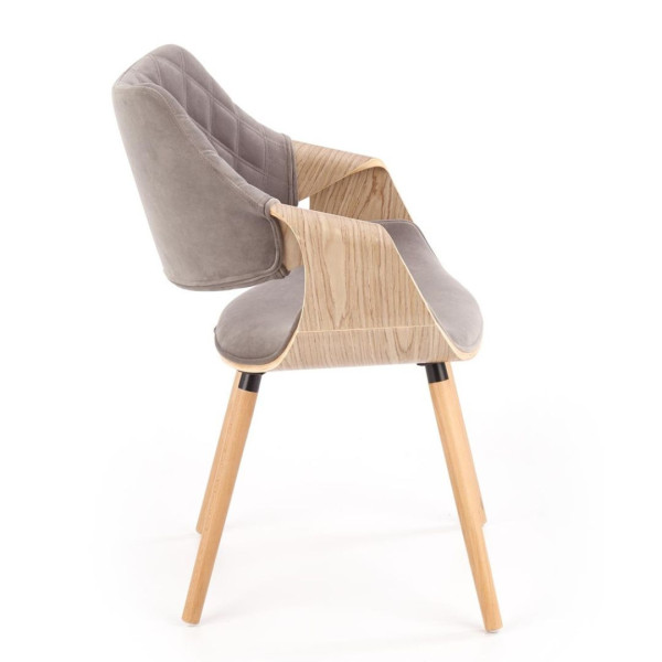 Krzesło K396 VELVET szare