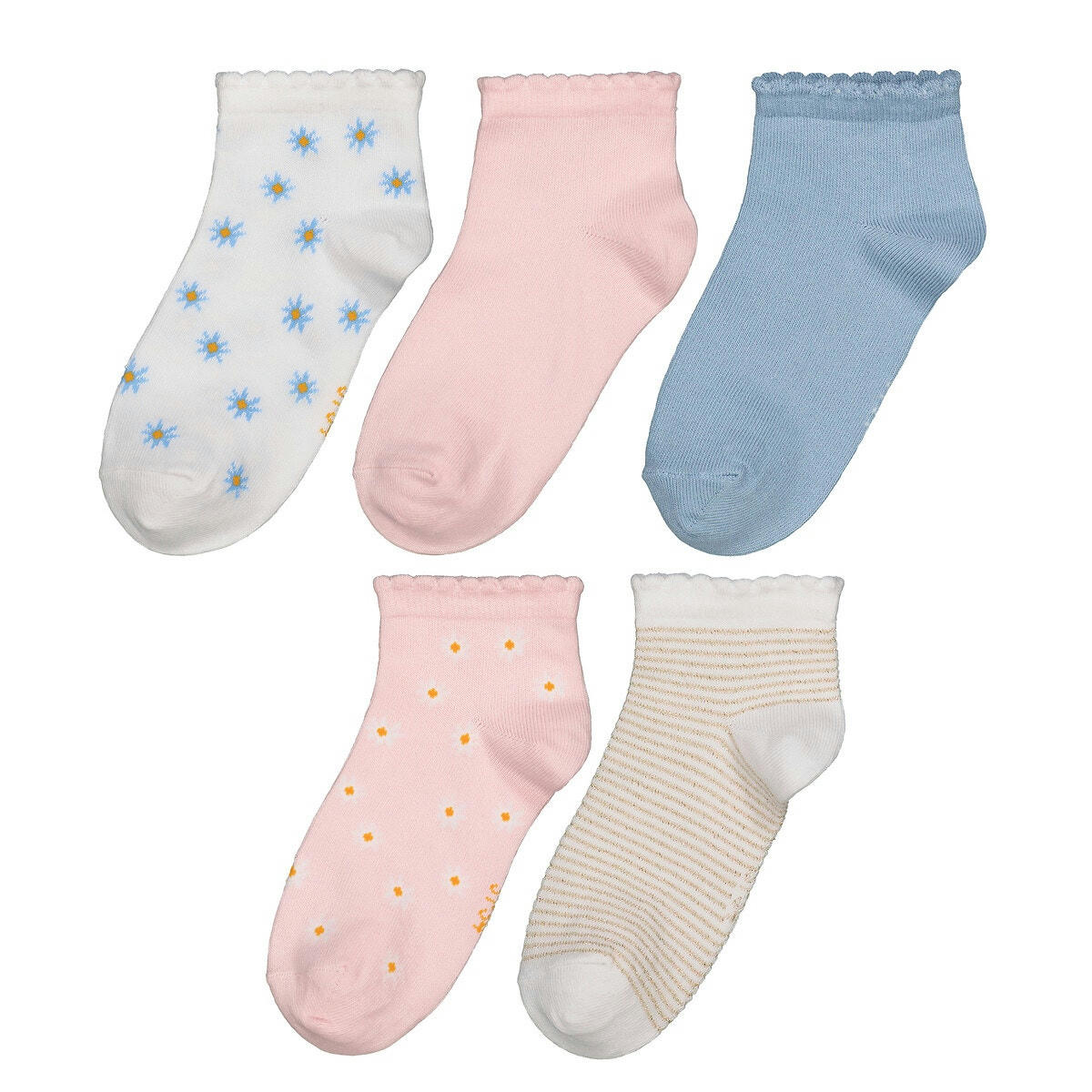 Lot de 5 paires de socquettes fantaisie
