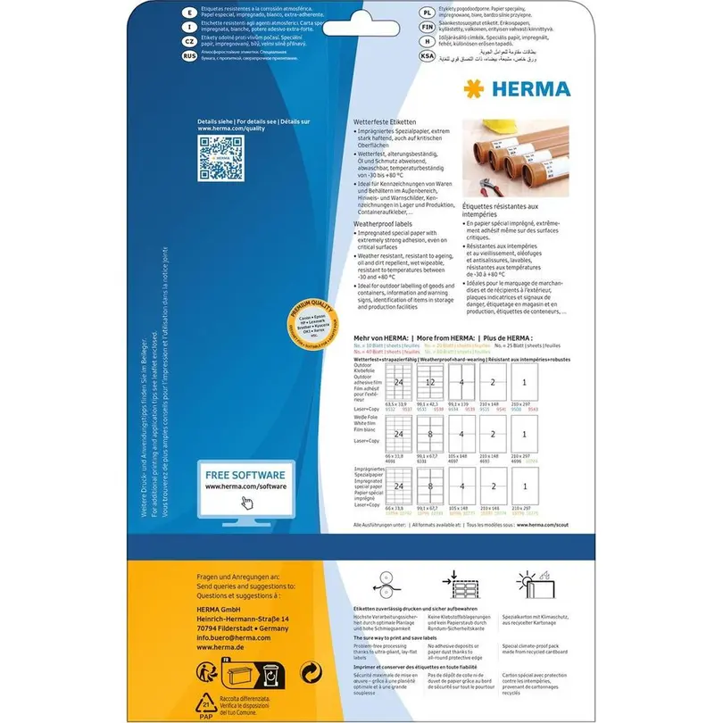 Etiketten 20er-Set Outdoor-Etiketten