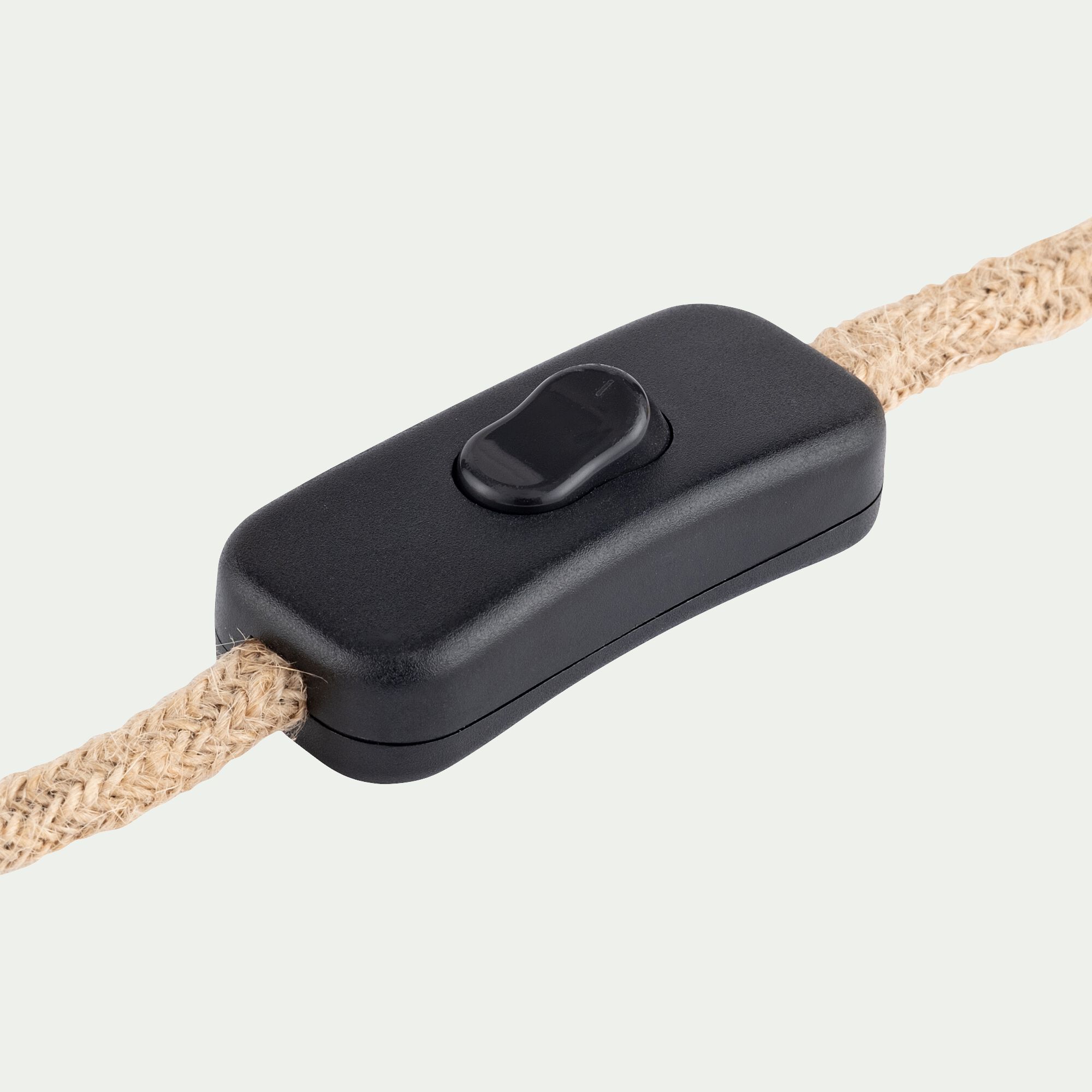 YOURI - Pied de lampe électrifié en grès D13cm - blanc