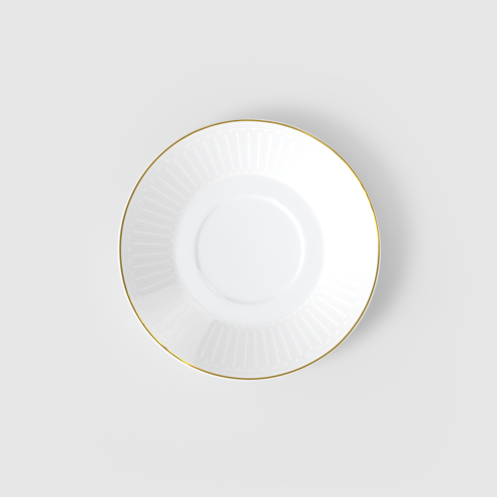 Chateau Septfontaines Coffee cup saucer - White, 6.2'', Premium Bone Porcelain