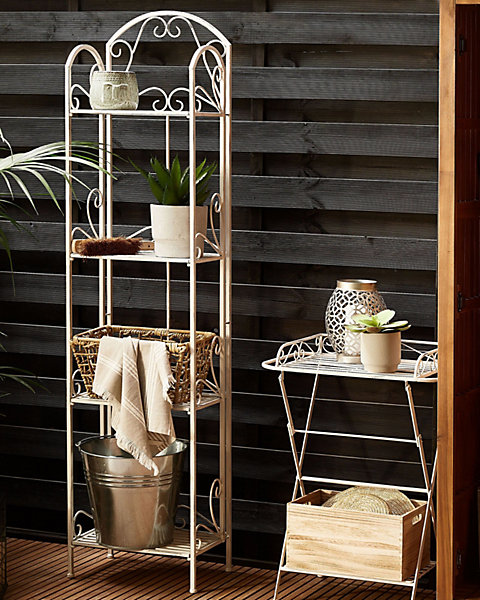 Meuble de rangement VALDIVIA Métal 40 cm 27 cm Blanc