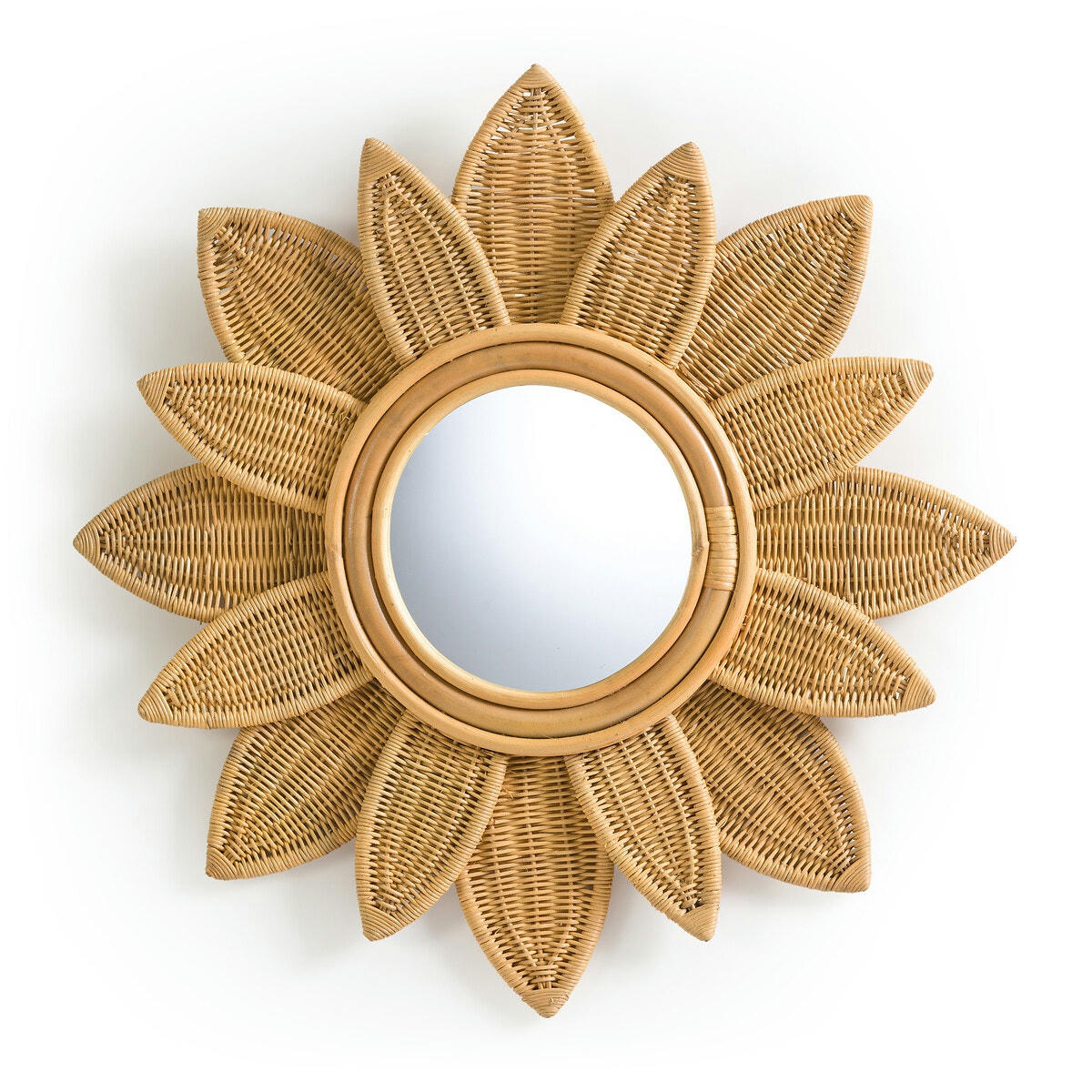 Miroir en rotin Ø60 cm, Nogu