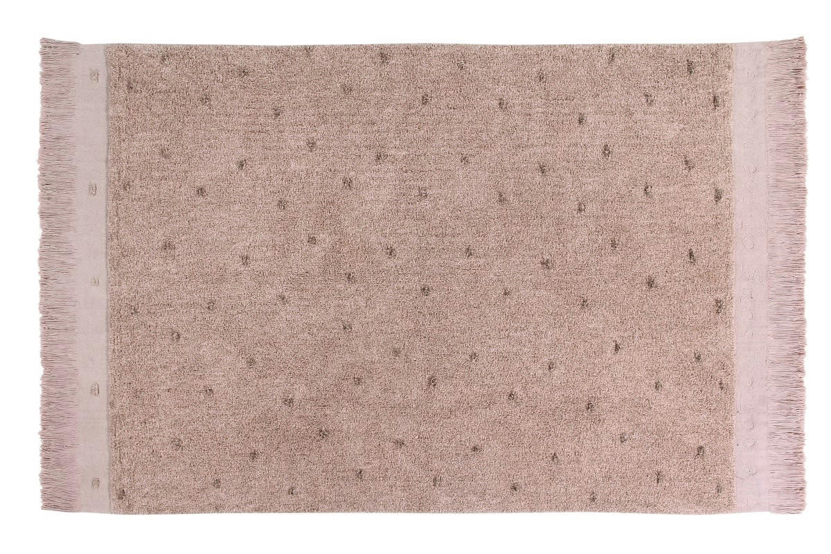 WOODS SYMPHONY - Tapis coton lavable nude 140x200cm