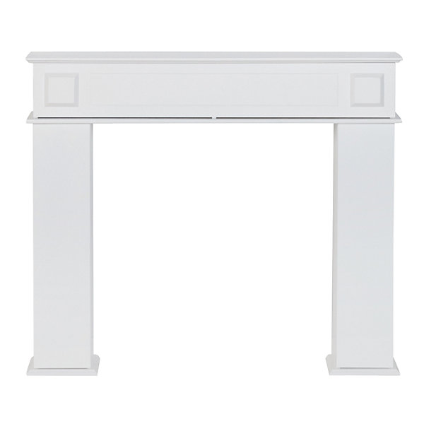 Console manteau de cheminée décorative avec rangements