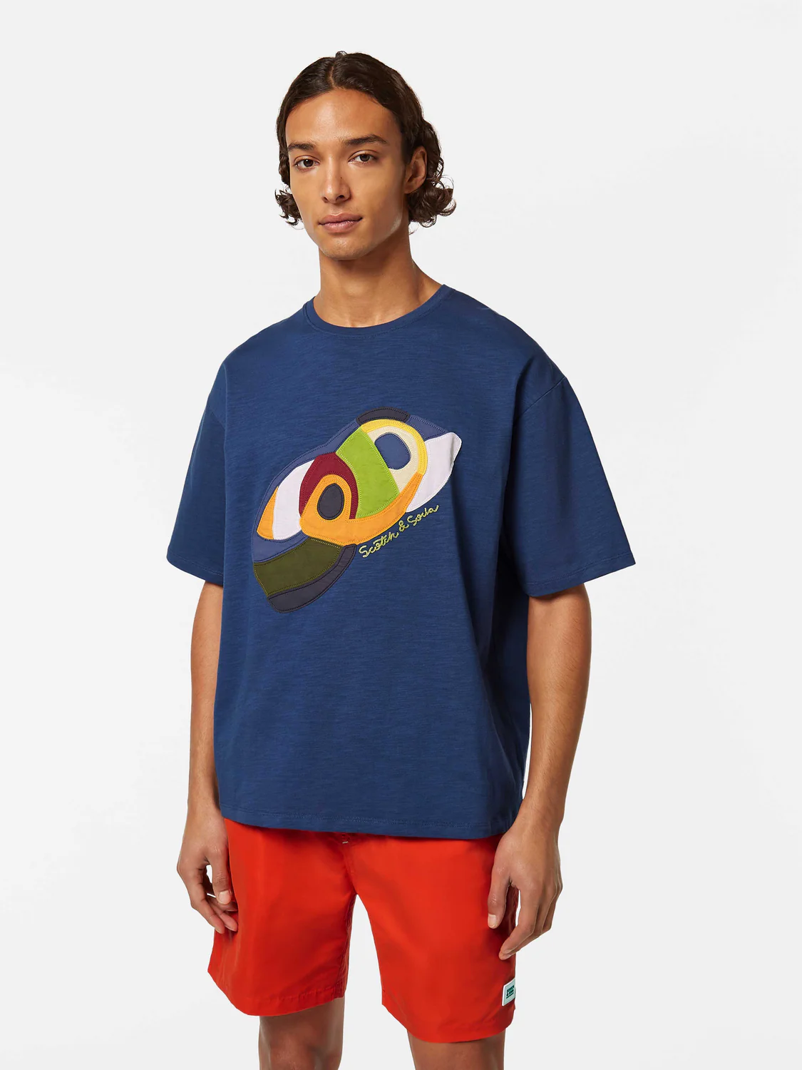 Loose-Fit Applique Artwork T-Shirt