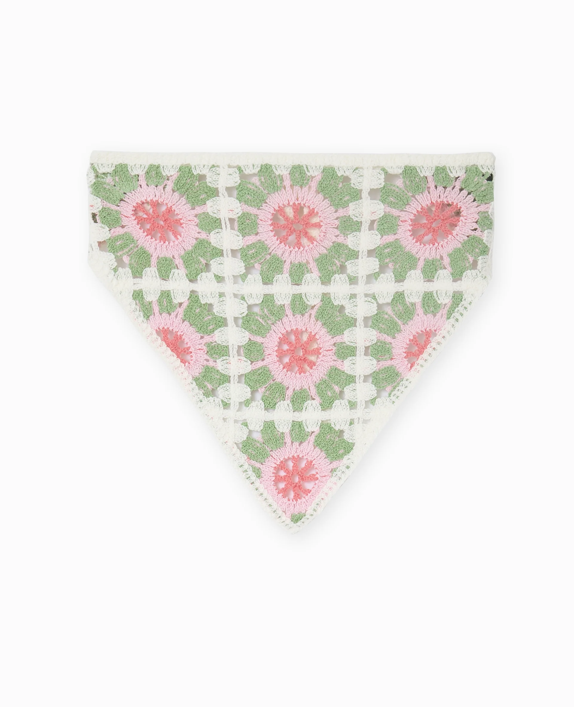 Foulard triangle pour cheveux en maille crochet