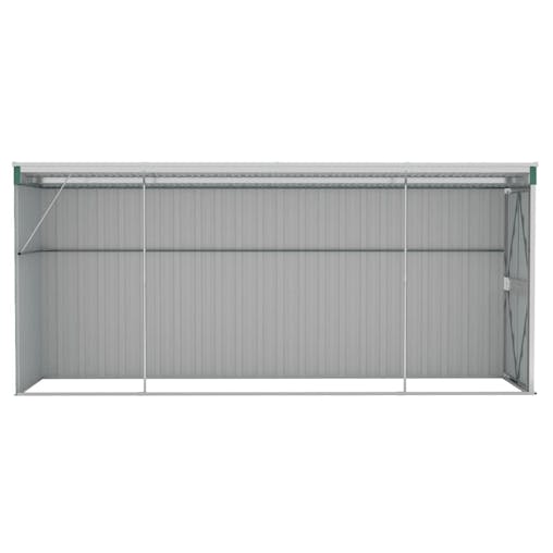 NNEVL Wall-mounted Garden Shed Green 118x382x178 cm Galvanised Steel
