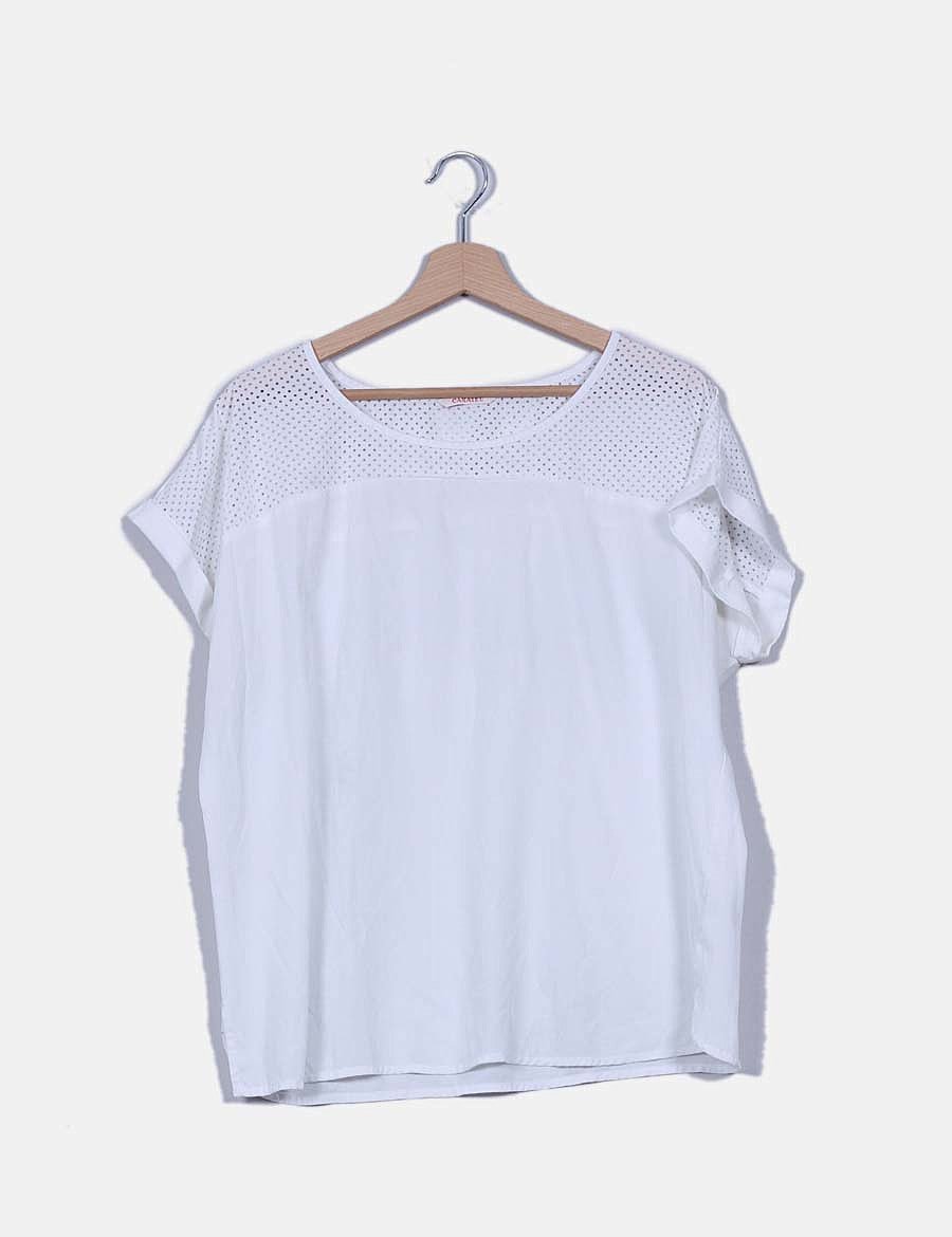 Camaïeu White top with shorts sleeves
