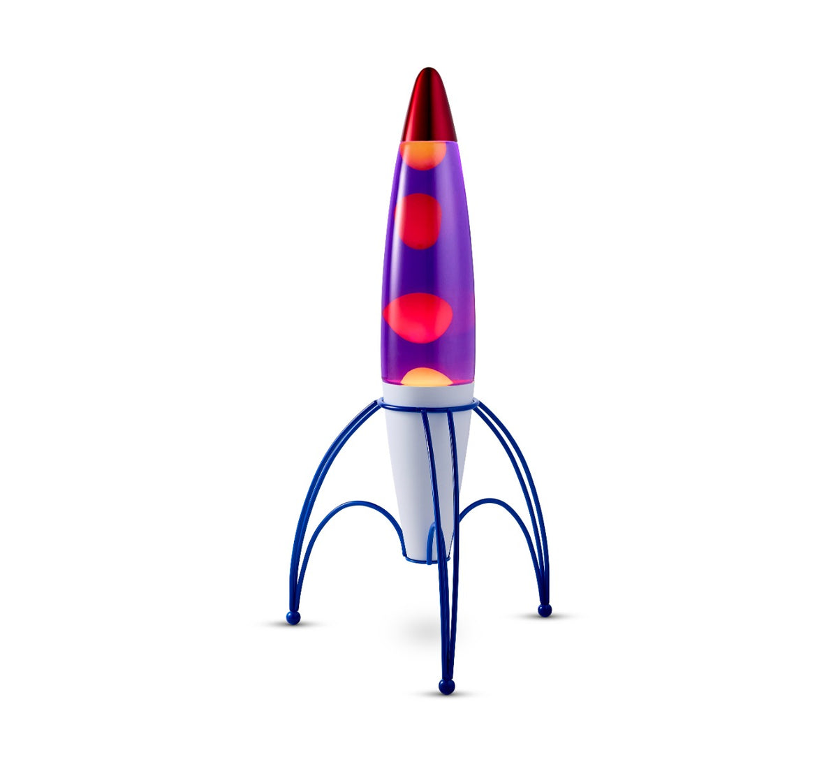 Lighto | Raket lavalamp | paarse vloeistof met roze lava