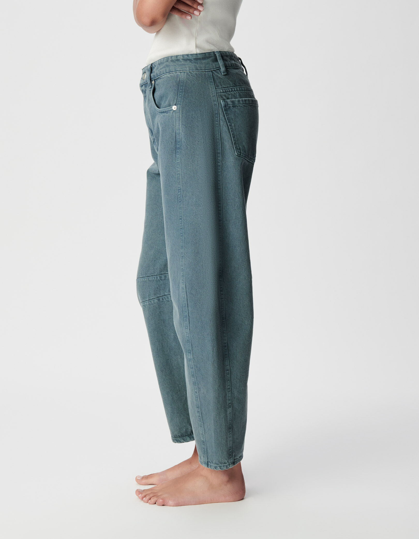 Jean barrel bleu Gabrielle 7/8e Femme