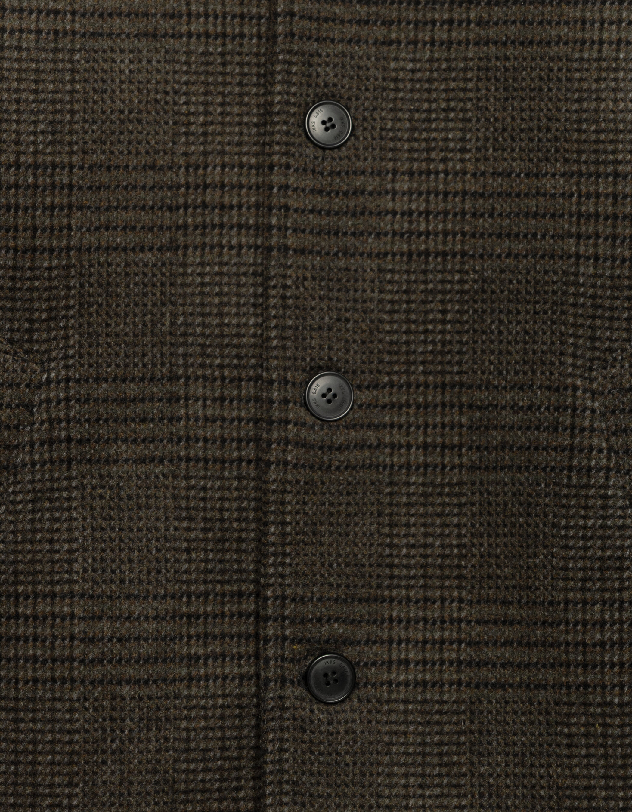 Manteau kaki à motif carreaux Homme