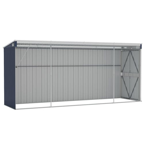 NNEVL Wall-mounted Garden Shed Anthracite 118x382x178 cm Steel