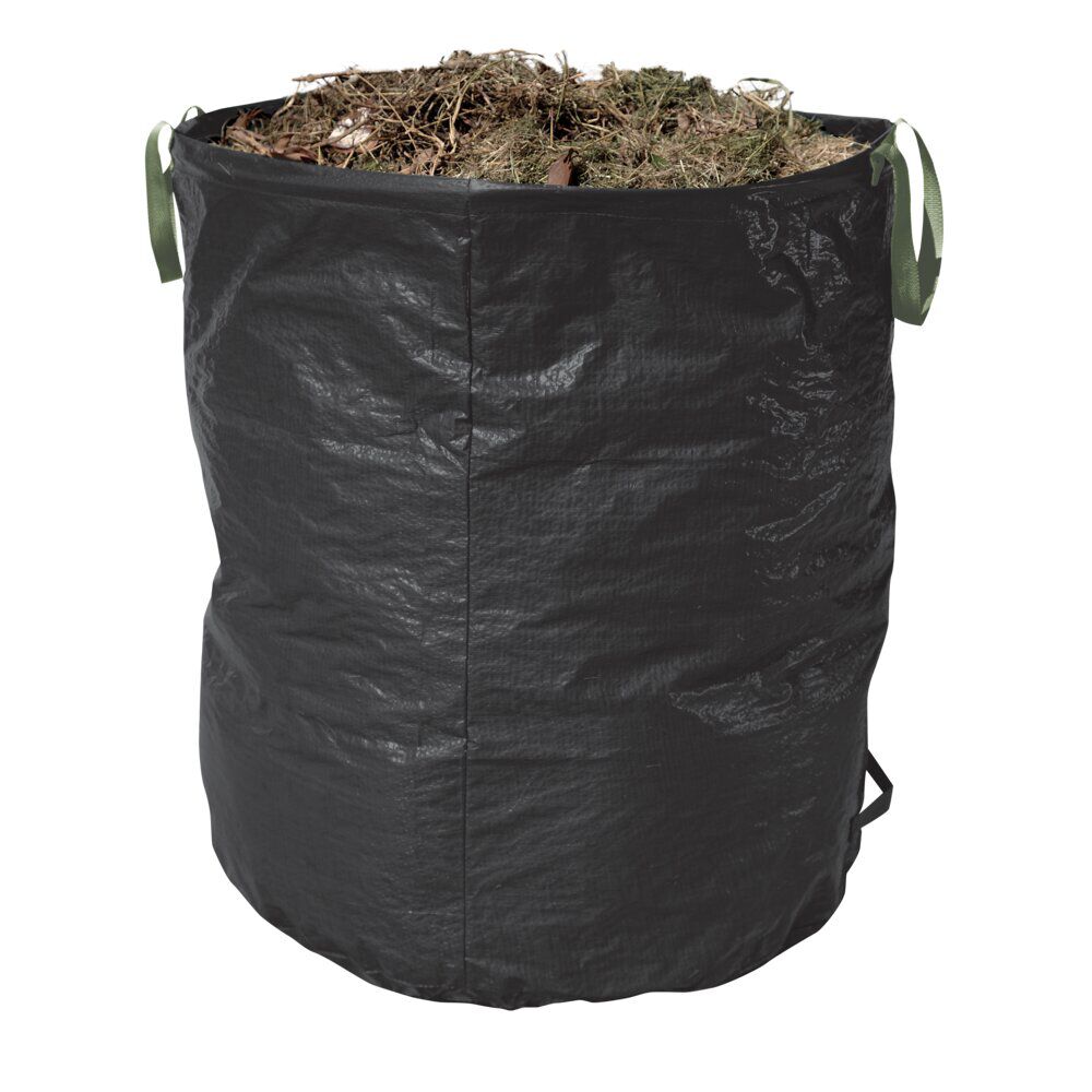 Sac de jardin x3 plastique vert avec poignées 55/83/137L