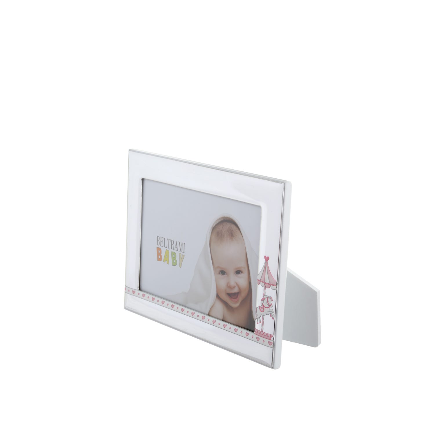 Portafoto bimba Giostrina foto 10x15 cm Beltrami con argento Miro Silver