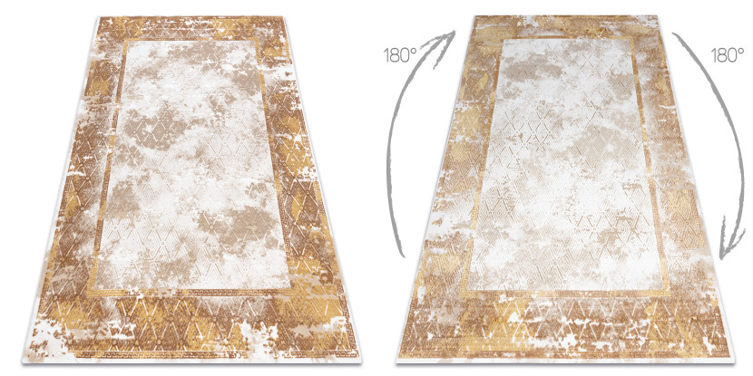 Dywan AKRYL VALS 0W1738 H02 58 Ramka marmur przecierany beż / 80x100 cm
