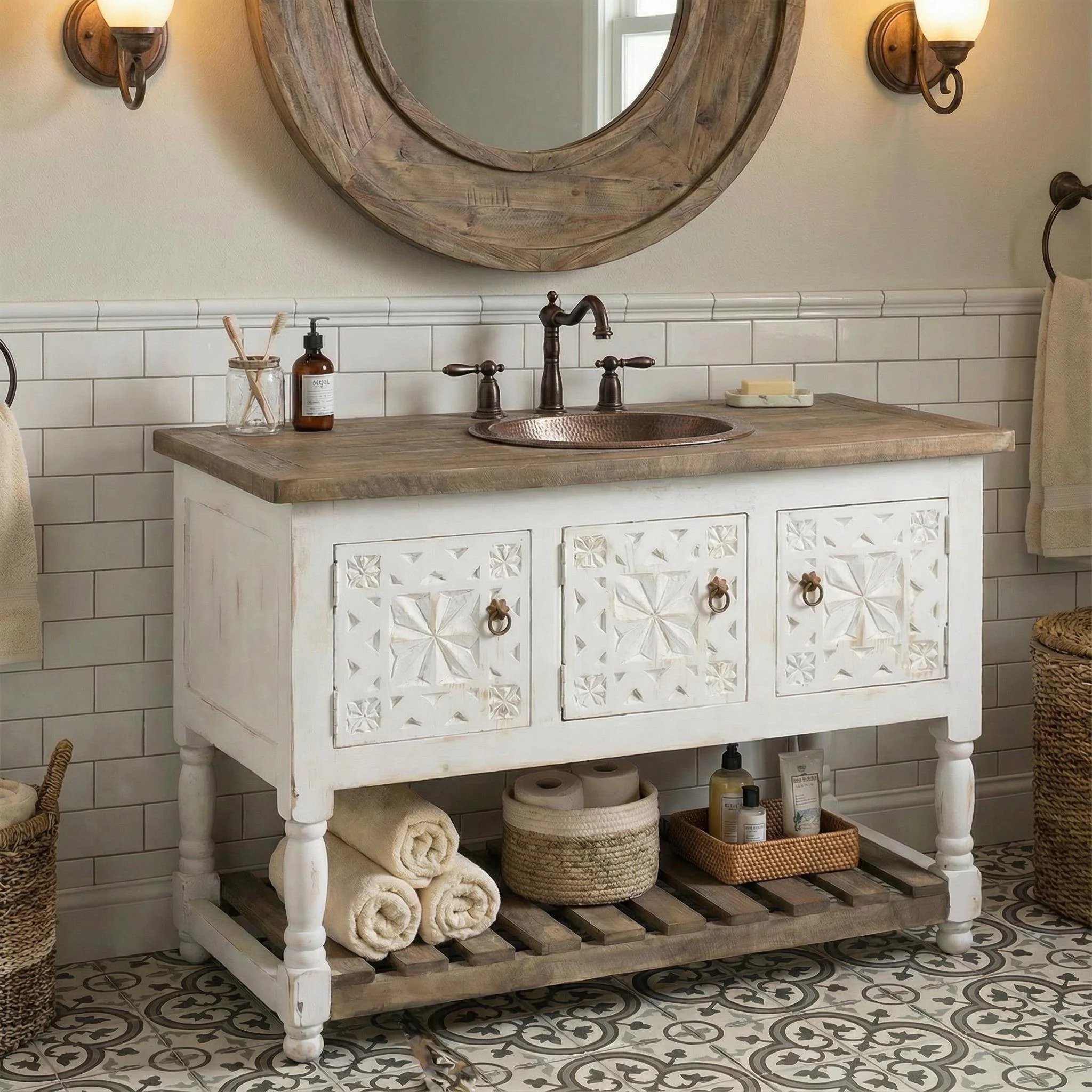 Star White Bathroom Vanity