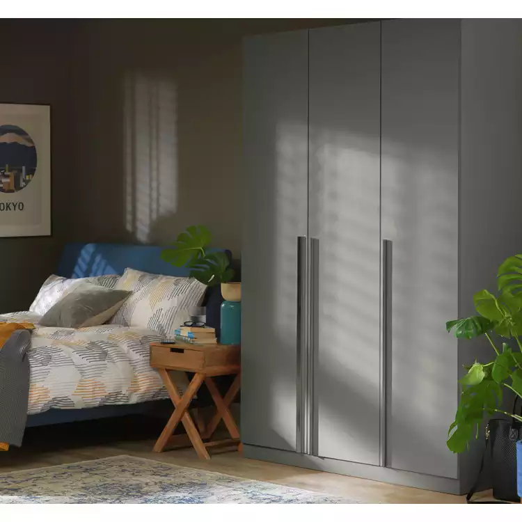 Habitat Munich 3 Door Wardrobe - Anthracite